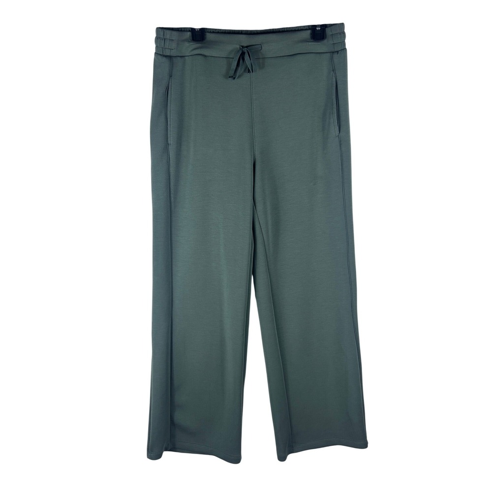 Member's Mark Womens Sandwash‎ Wide Leg Pant Sage Green Large Relaxed Athleisure